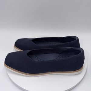 VIVAIA Mabel Square Toe All Day Standing Navy Flat Shoes Euro Size 9-9.5 EU 40